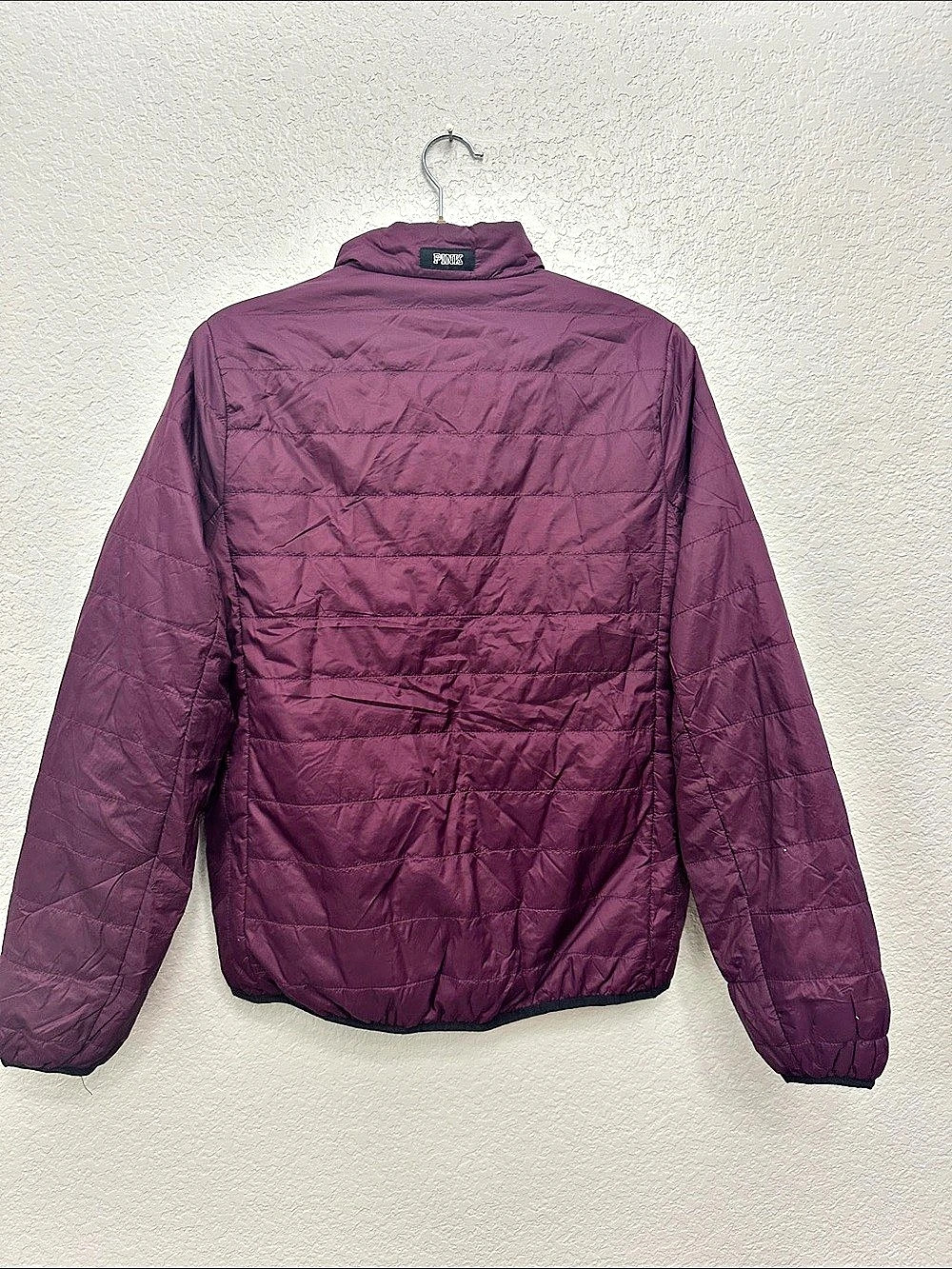 Victoria's Secret PINK Quilted Puffer Jacket in Purple Like New - Picture 2 of 3